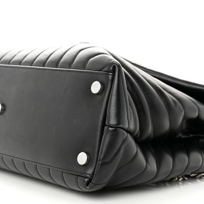 Saint Laurent Calfskin Y Quilted Monogram Large Loulou Chain Satchel Black 10 of 13