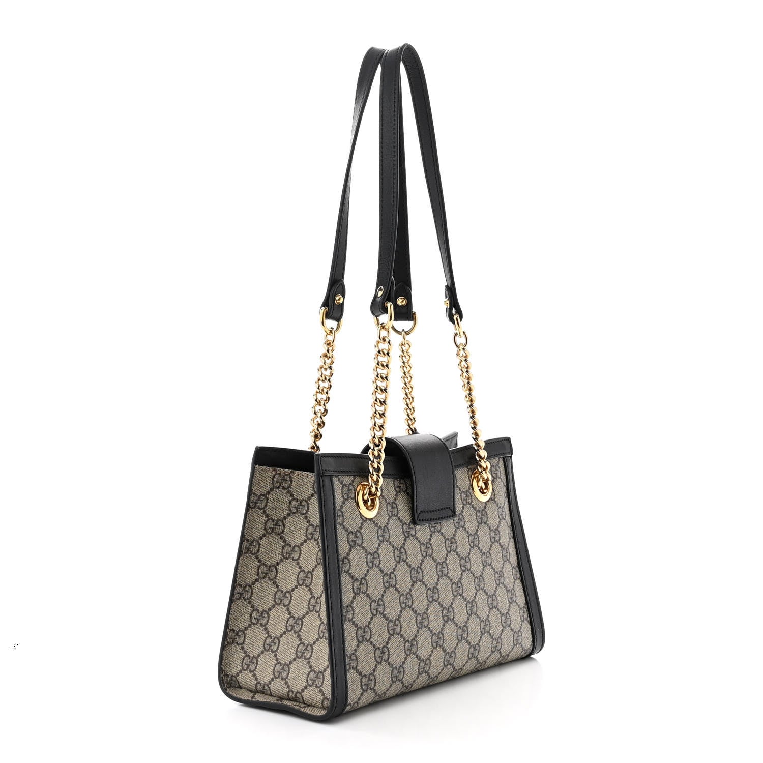 Gucci GG Supreme Monogram Small Padlock Tote Black 3 of 10