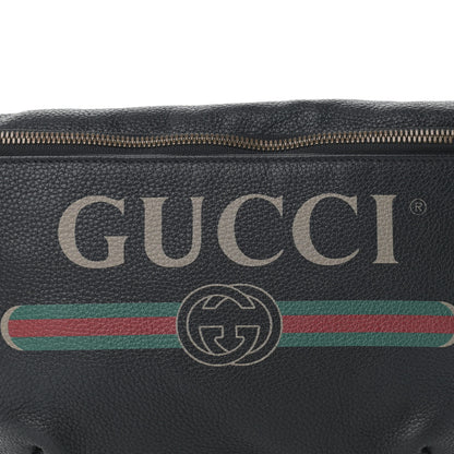 Gucci Grained Calfskin Logo Belt Bag Black 8 of 11
