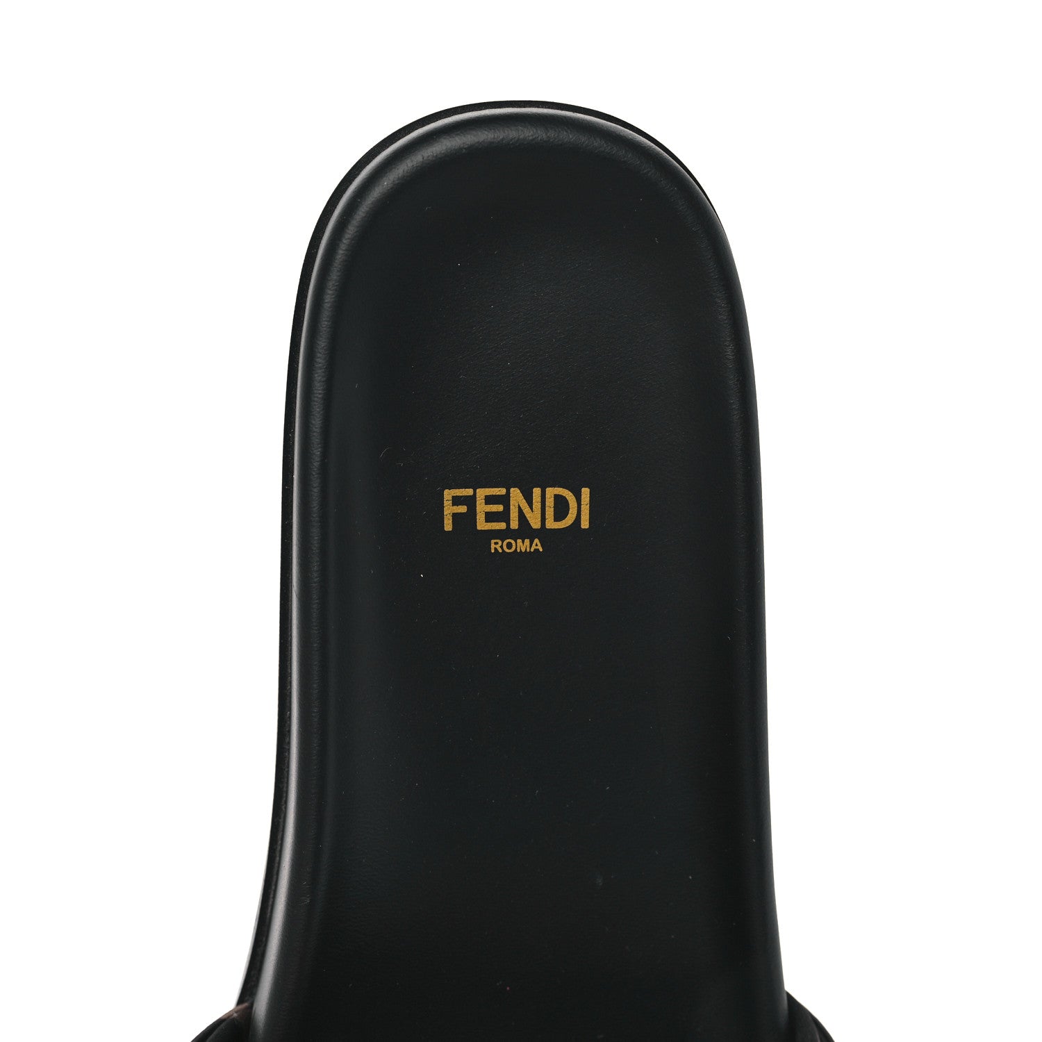 Fendi Satin FF Fendi Feel Slide Sandals 38 Tobacco Black 8 of 8