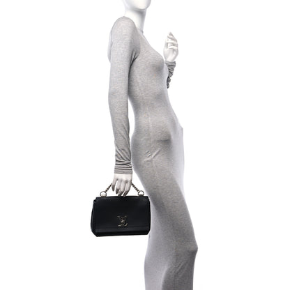 Louis Vuitton Calfskin Lockme II Chain Bag BB Black 2 of 10