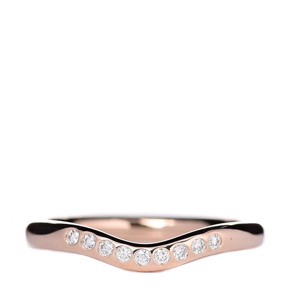 Tiffany 18K Rose Gold Diamond Elsa Peretti Wedding Band Ring 49 5 1 of 4