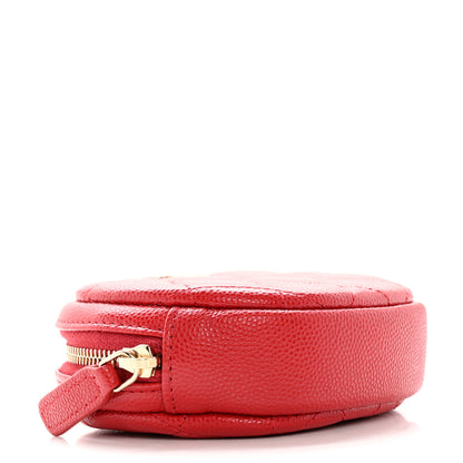 Chanel Caviar Quilted Zip Around Classic Coin Purse Red 4 of 8