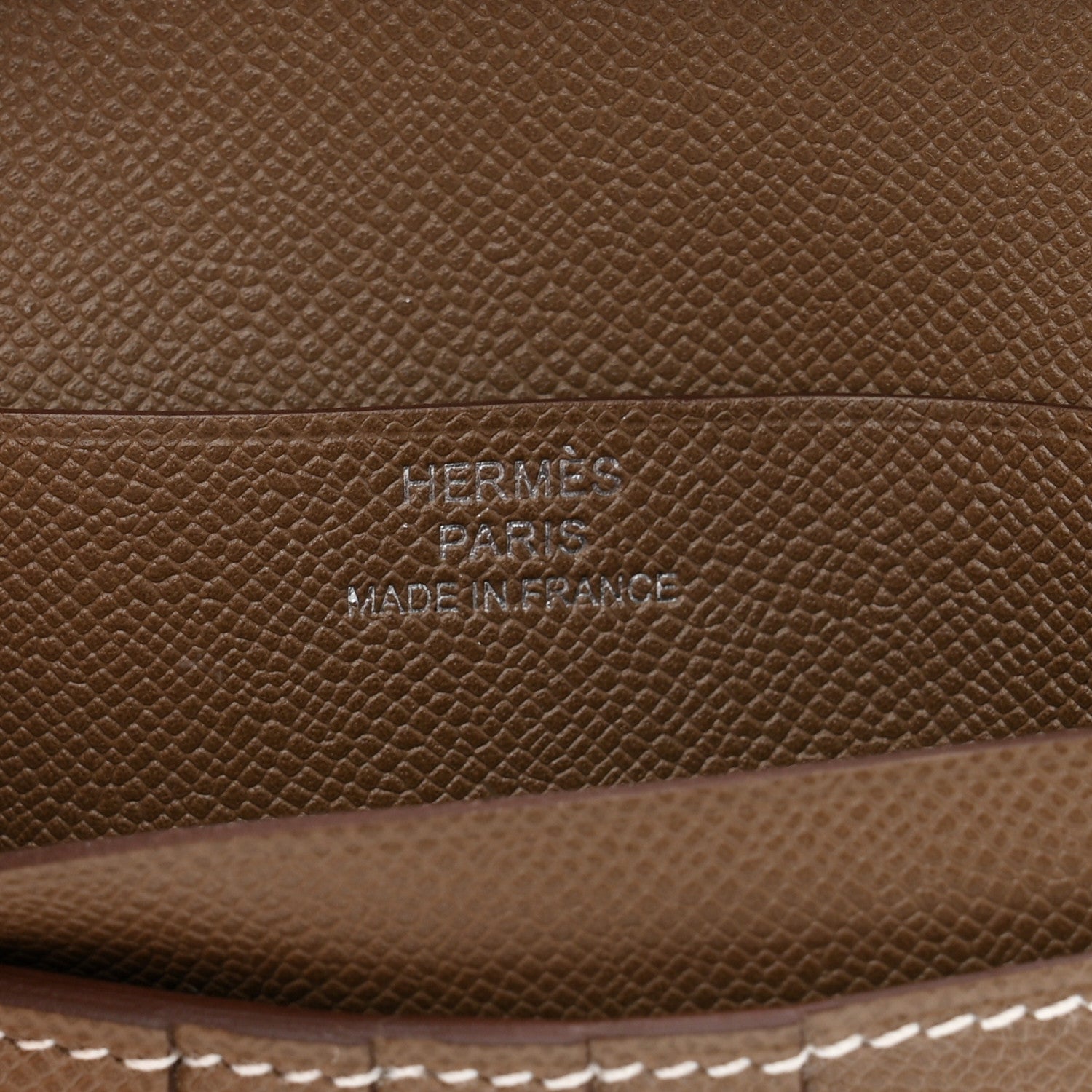 Hermes Madame Calfskin Bearn Compact Wallet Etoupe 5 of 7