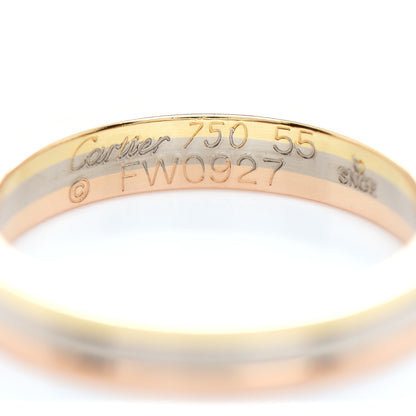 Cartier 18K Pink White Yellow Gold 3.5mm Vendome Louis Cartier Wedding Band Ring 55 7.25 4 of 4