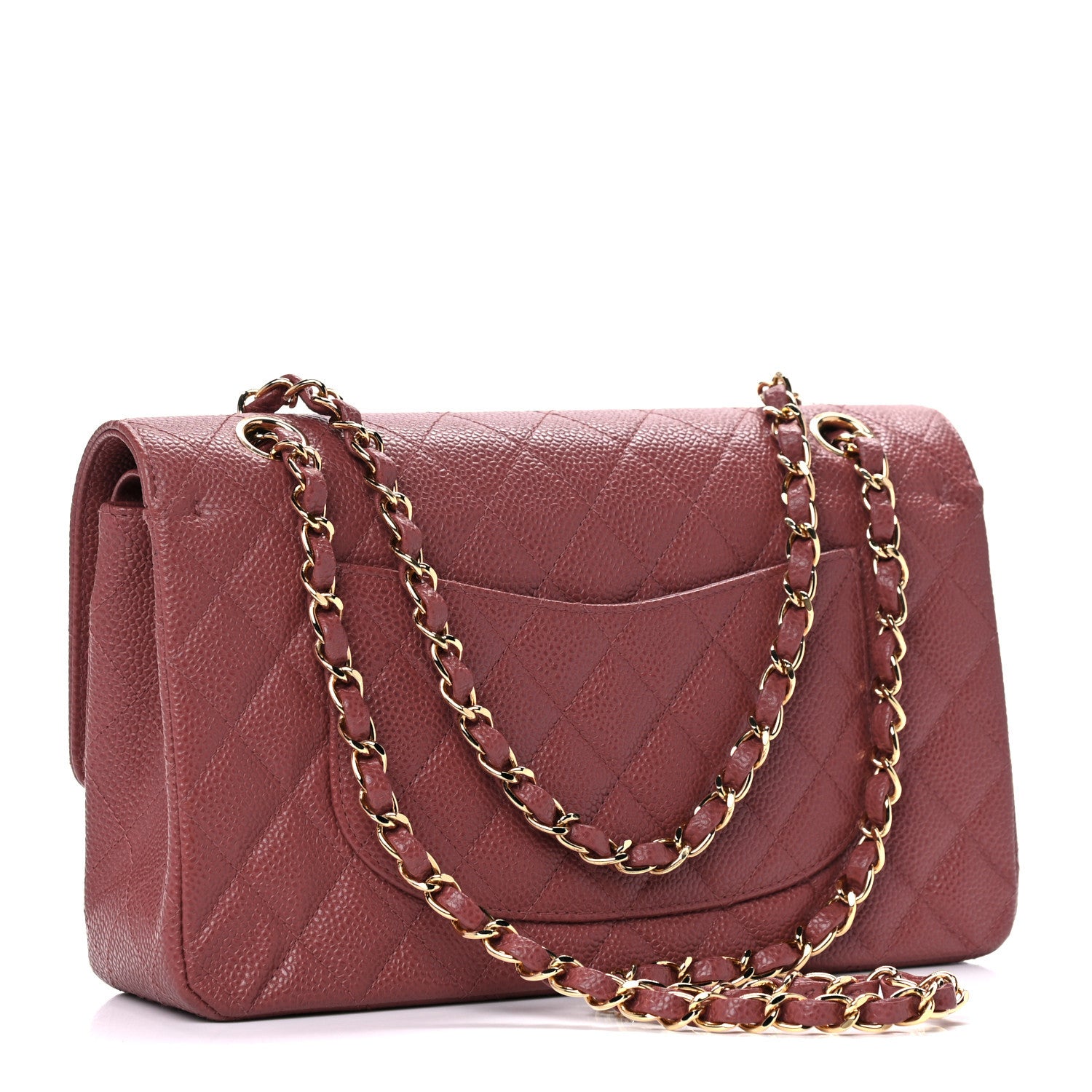 Chanel Caviar Quilted Medium Double Flap Red 2 of 14