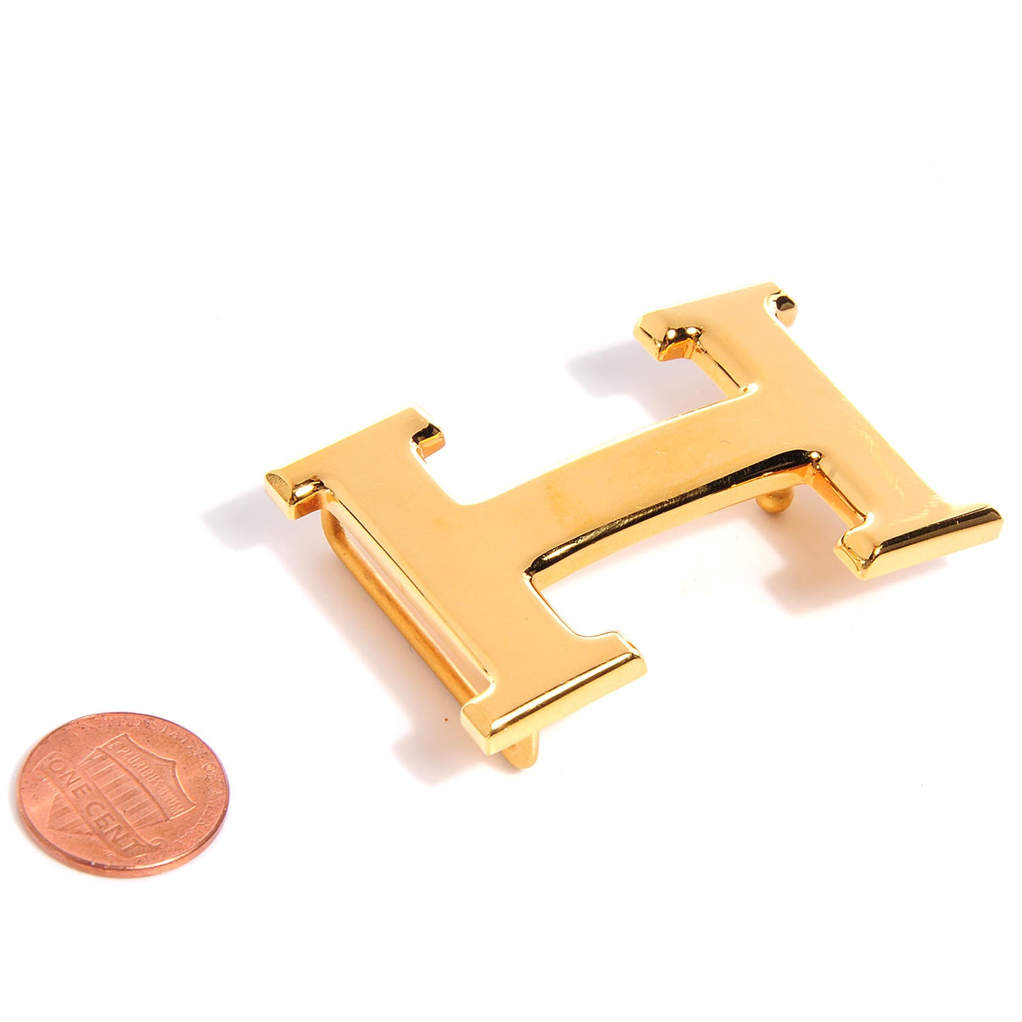 32mm Constance H Belt Buckle Gold Plated
