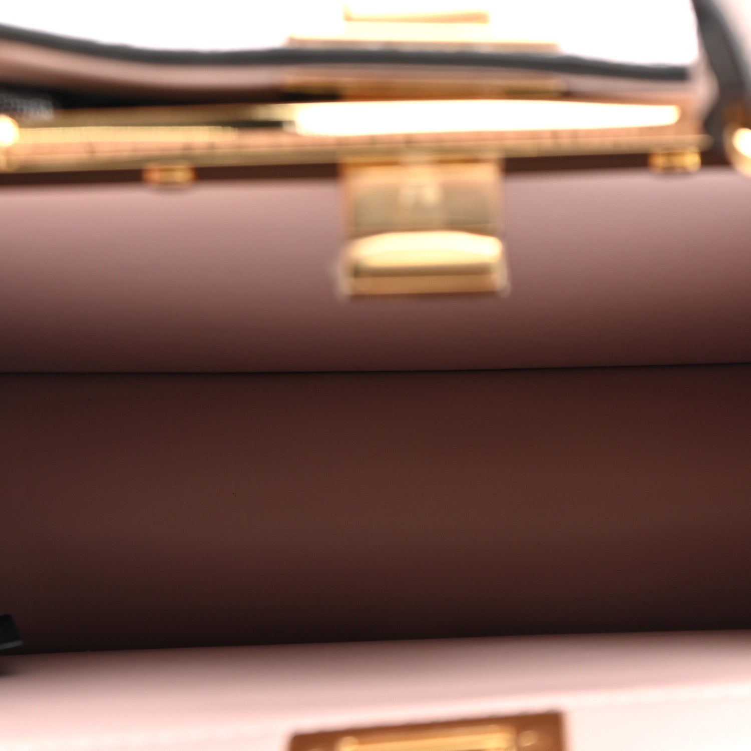 Fendi Lizard Togo Lucido Petite Peekaboo I SEE U Satchel Soft Berry 4 of 9
