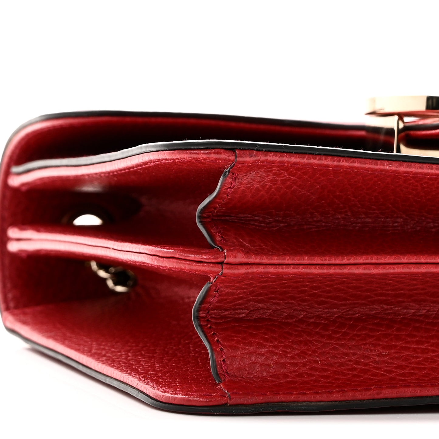 Dollar Calfskin Small Interlocking G Shoulder Bag Red