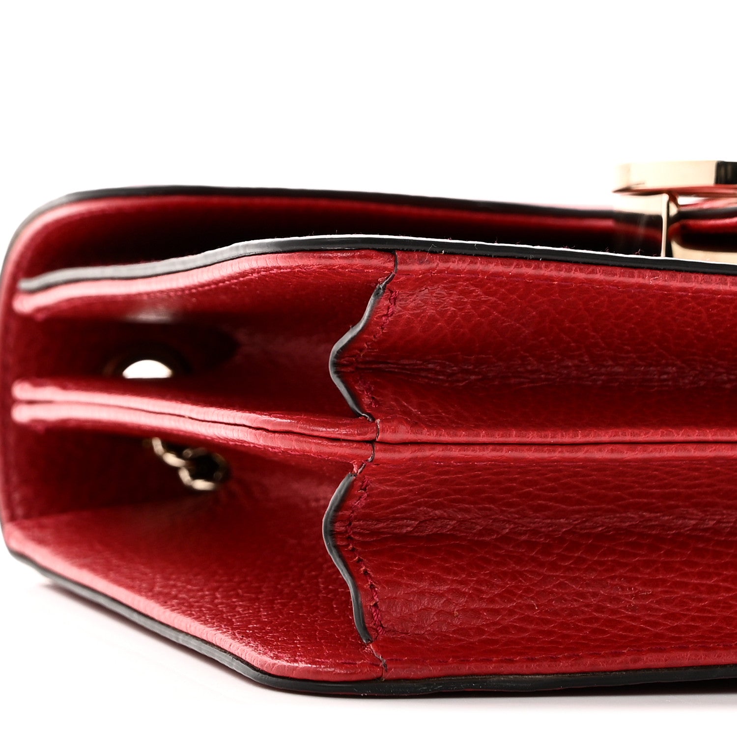 Gucci Dollar Calfskin Small Interlocking G Shoulder Bag Red 10 of 11