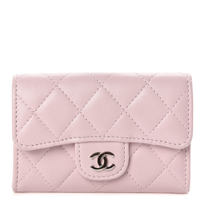 Chanel Lambskin Quilted Flap Card Holder Light Pink 1 of 9