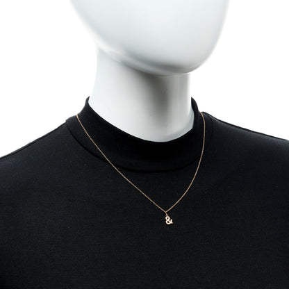 Tiffany 18K Rose Gold Diamond Small Ampersand Pendant Necklace 2 of 8