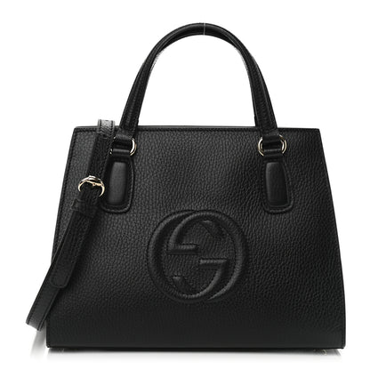 Gucci Dollar Calfskin Medium Soho Top Handle Satchel Black 1 of 10