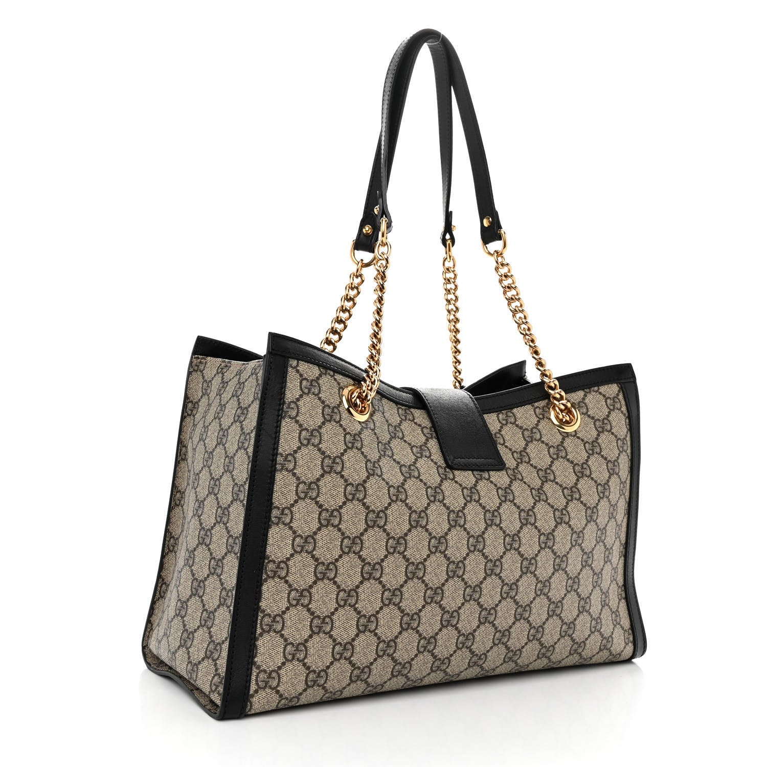 Gucci GG Supreme Monogram Medium Padlock Tote Black 2 of 9