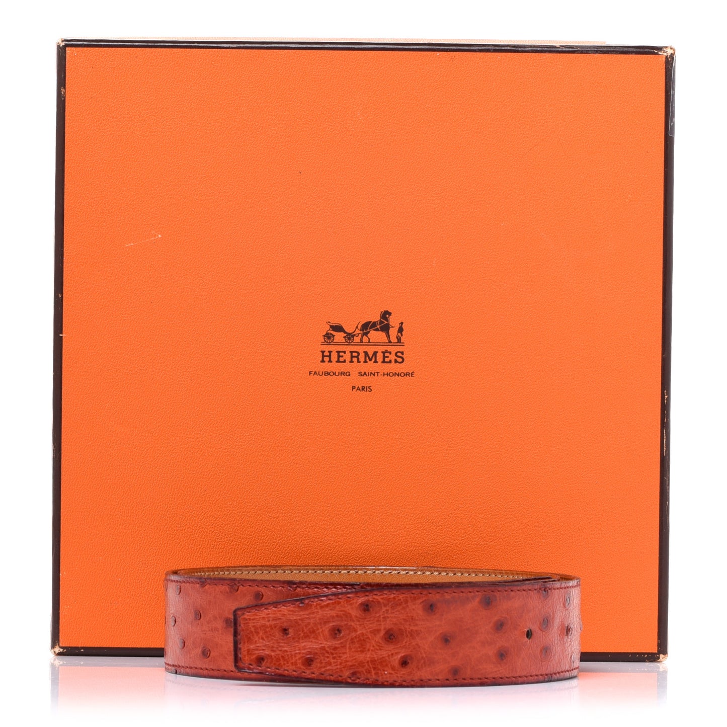 Ostrich 32mm Belt Strap 75 Brique