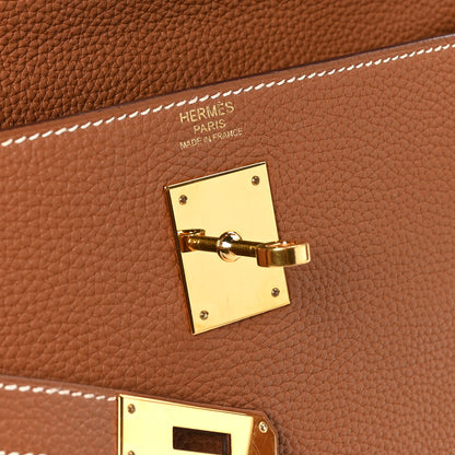 Hermes Togo Kelly Retourne 32 Gold 7 of 10