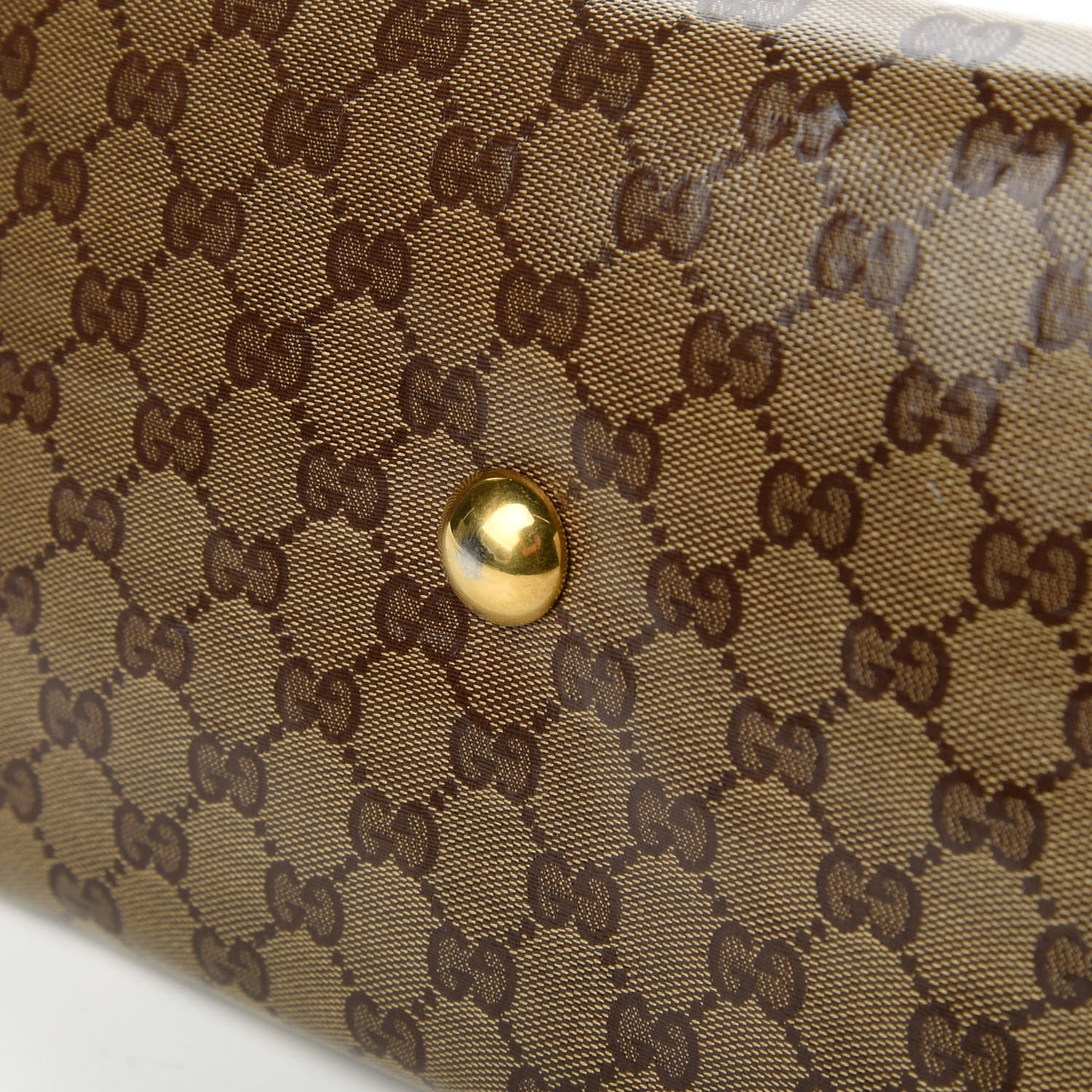 Crystal Monogram Medium Babouska Tote Dark Brown
