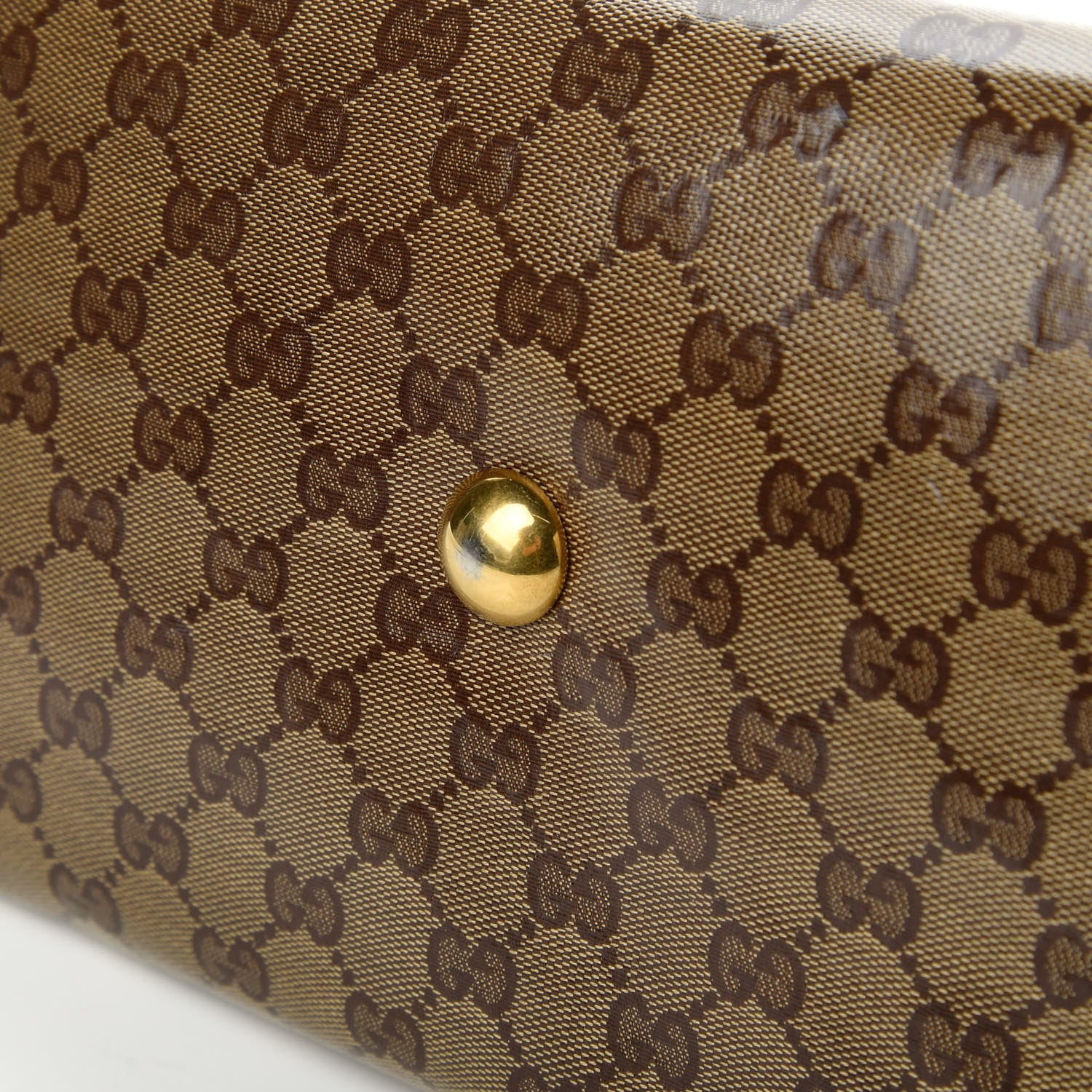 Gucci Crystal Monogram Medium Babouska Tote Dark Brown 11 of 12