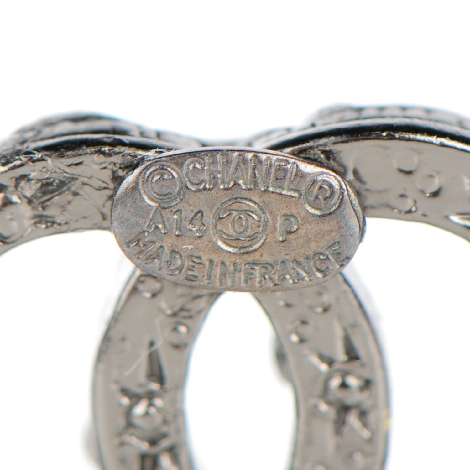 Chanel Crystal CC Earrings Silver 6 of 7