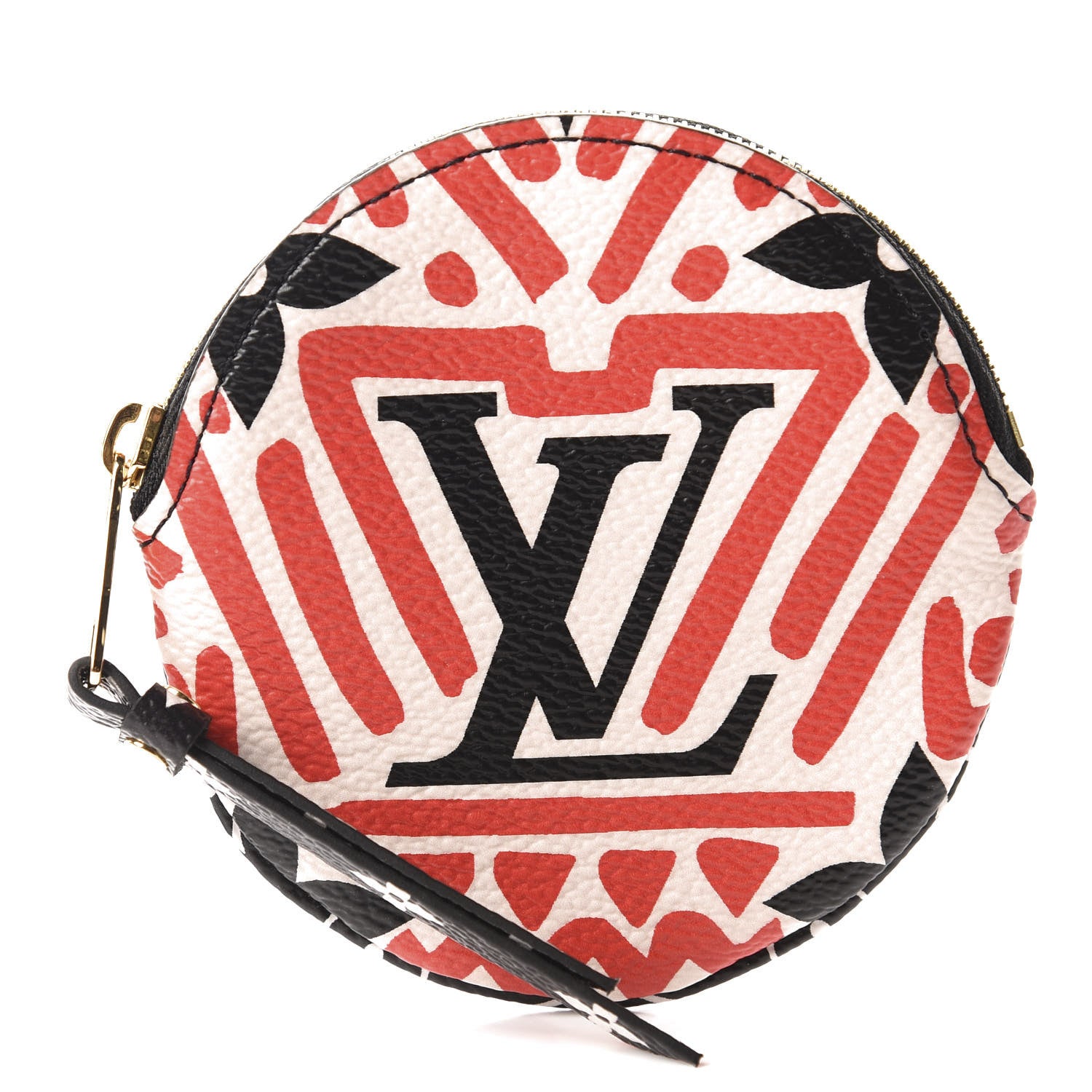 Louis Vuitton Monogram Giant Crafty Round Coin Purse Creme Rouge 1 of 8