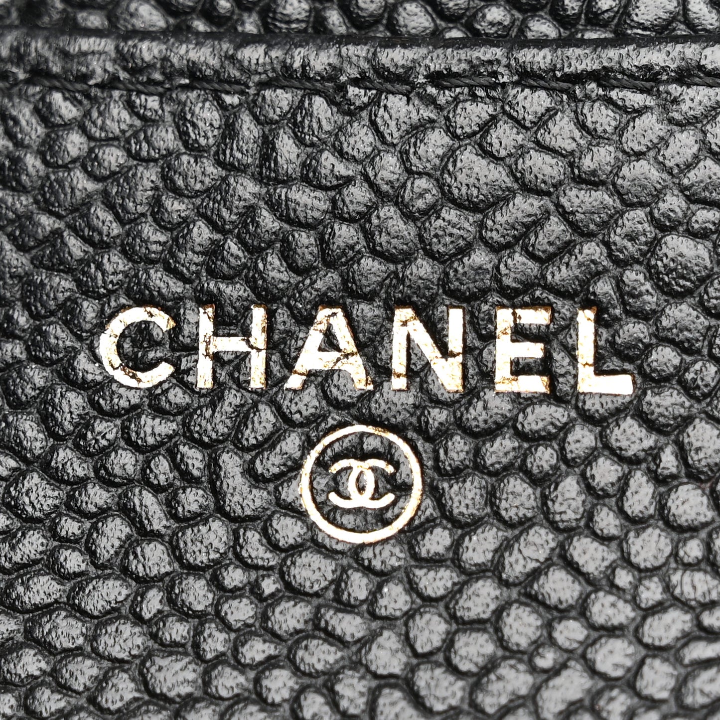 Caviar Quilted Compact Flap Wallet Black