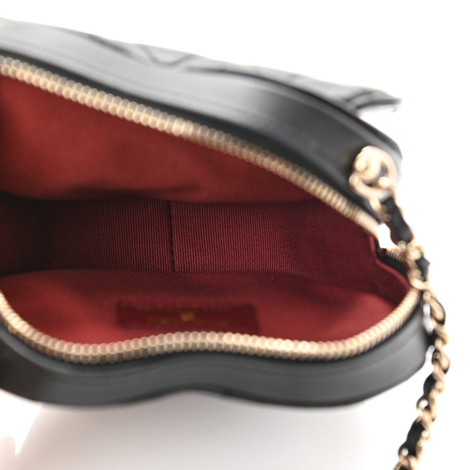Chanel Lambskin Quilted CC In Love Heart Clutch With Chain Black 5 of 11