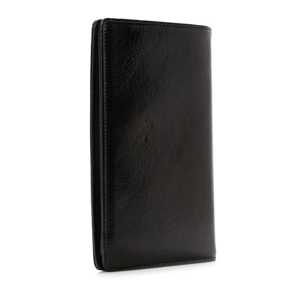 Chanel Grained Patent CC Yen Wallet Black 3 of 8