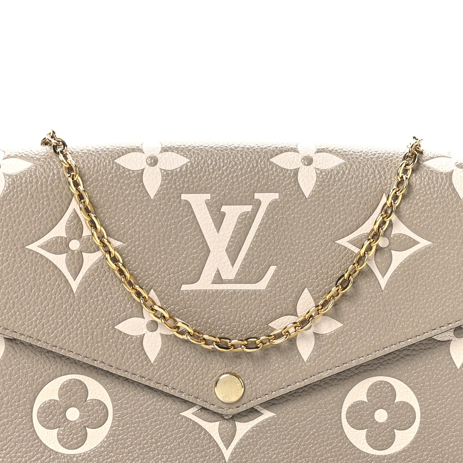 Louis Vuitton Empreinte Monogram Giant Felicie Pochette Tourterelle Creme 8 of 10