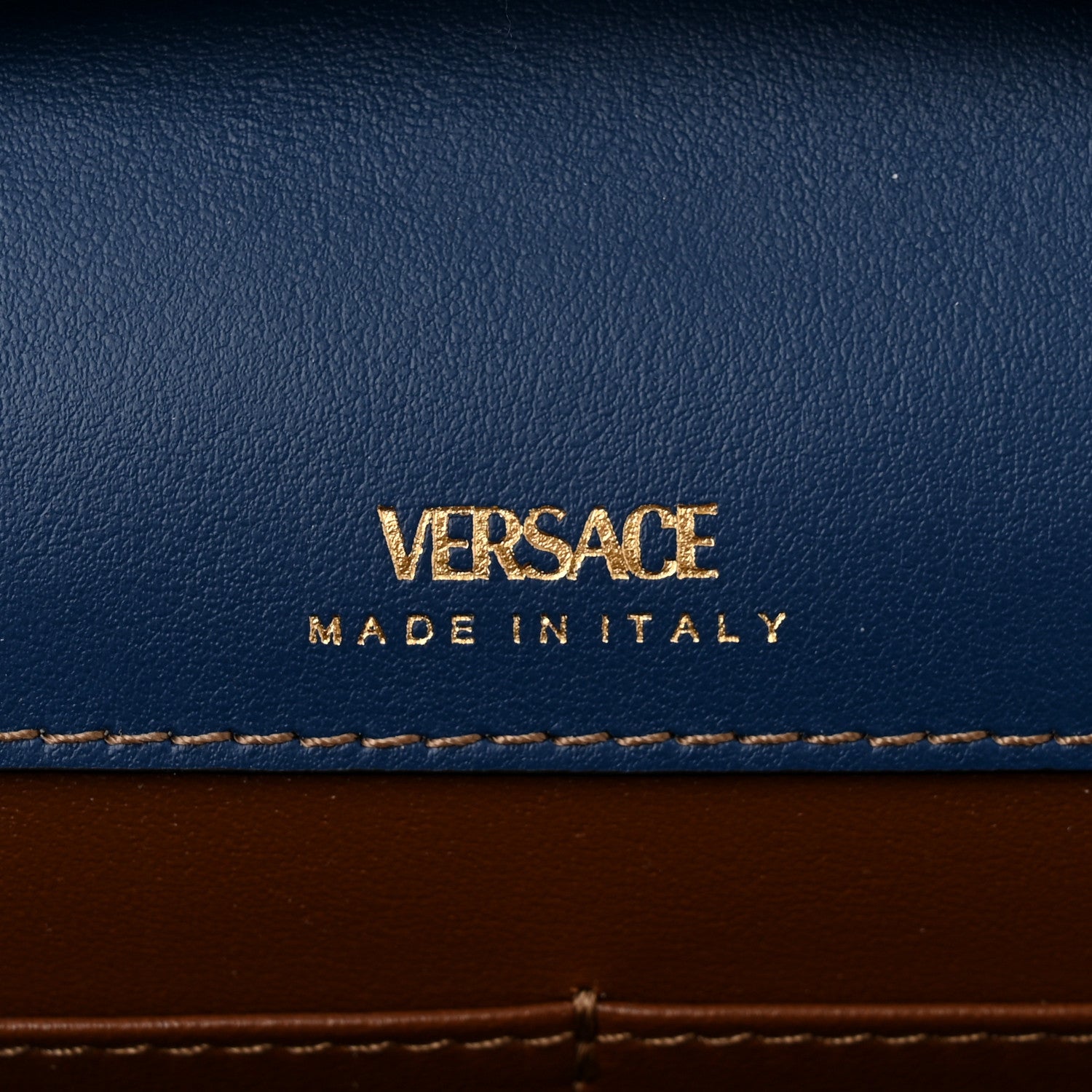 Versace Denim La Medusa Wallet On Strap Navy Blue 6 of 9