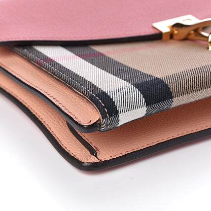 Burberry Derby Calfskin House Check Small Macken Crossbody Bag Copper Pink 8 of 10