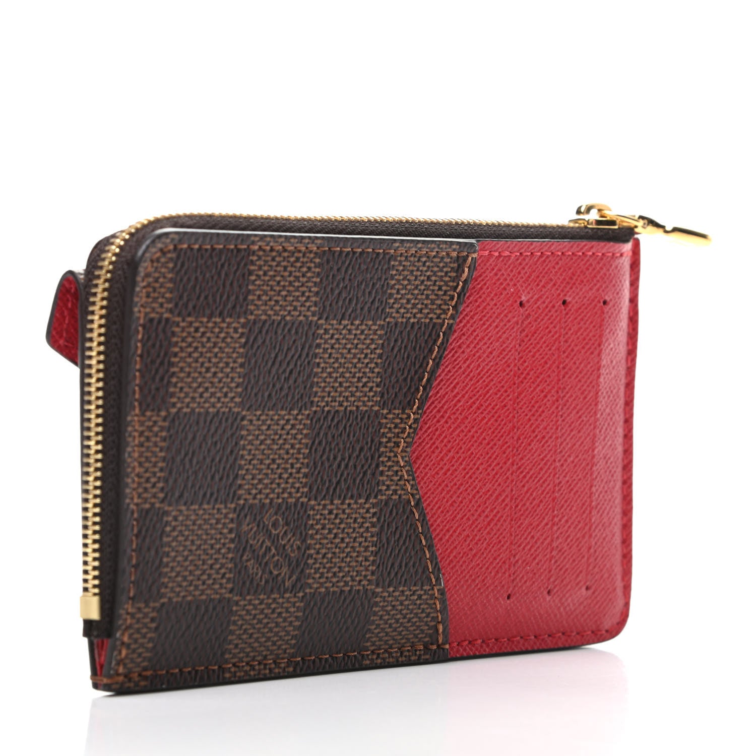 Louis Vuitton Damier Ebene Recto Verso Card Holder Red 3 of 7