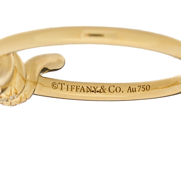Tiffany 18K Yellow Gold Diamond Small Knot Ring 53 6.25 4 of 4