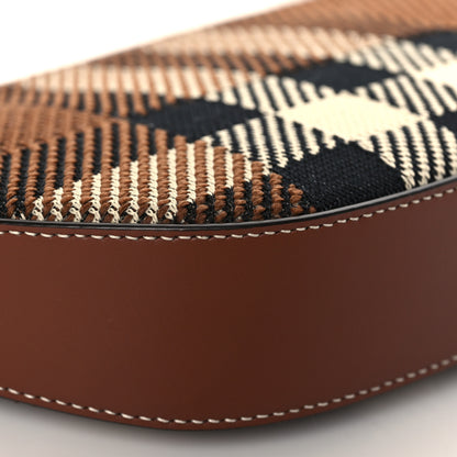 Burberry Canvas Calfskin Check Knitted Small Olympia Birch Brown 7 of 8