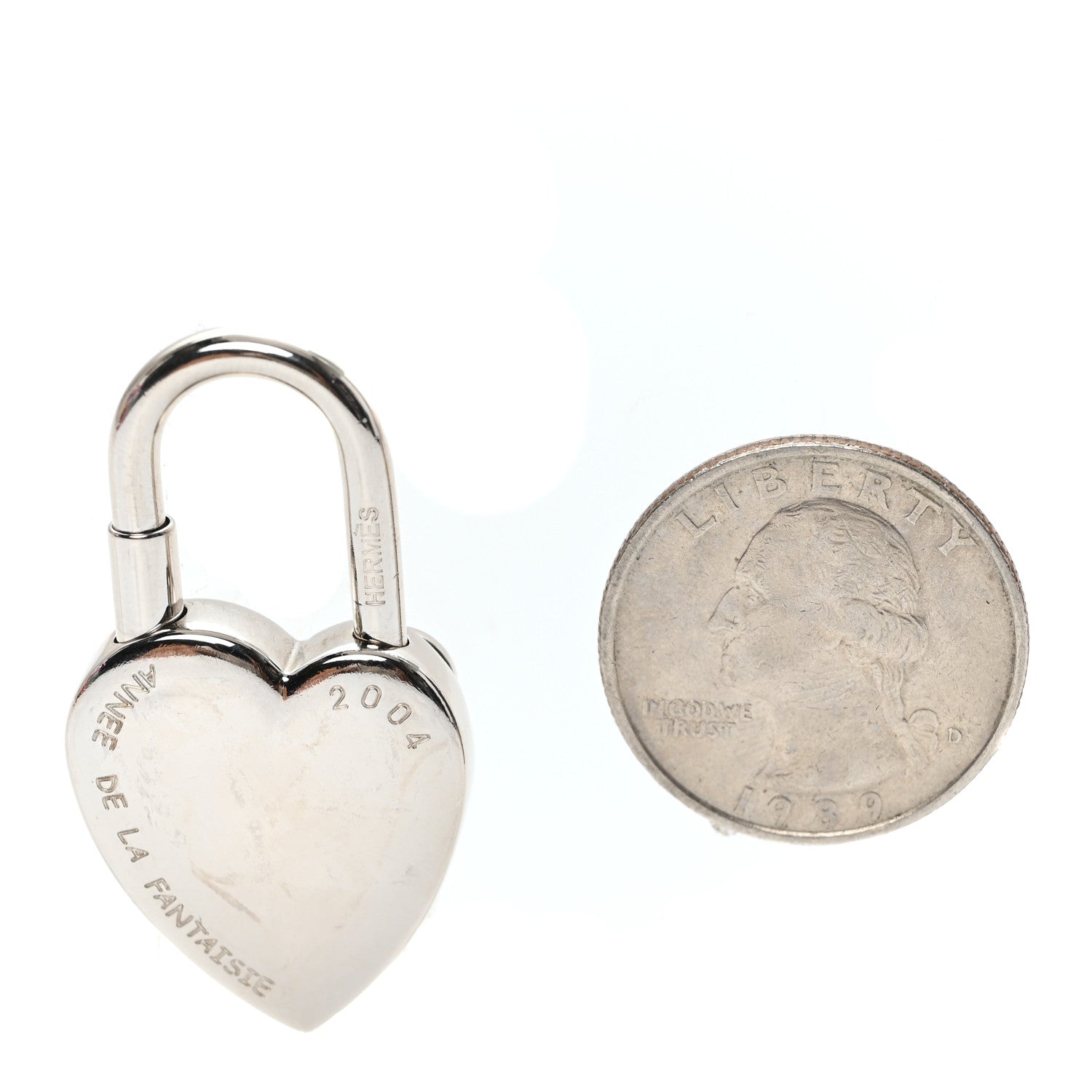 Hermes Palladium Annee De La Fantaisie Heart Cadena Lock 3 of 3