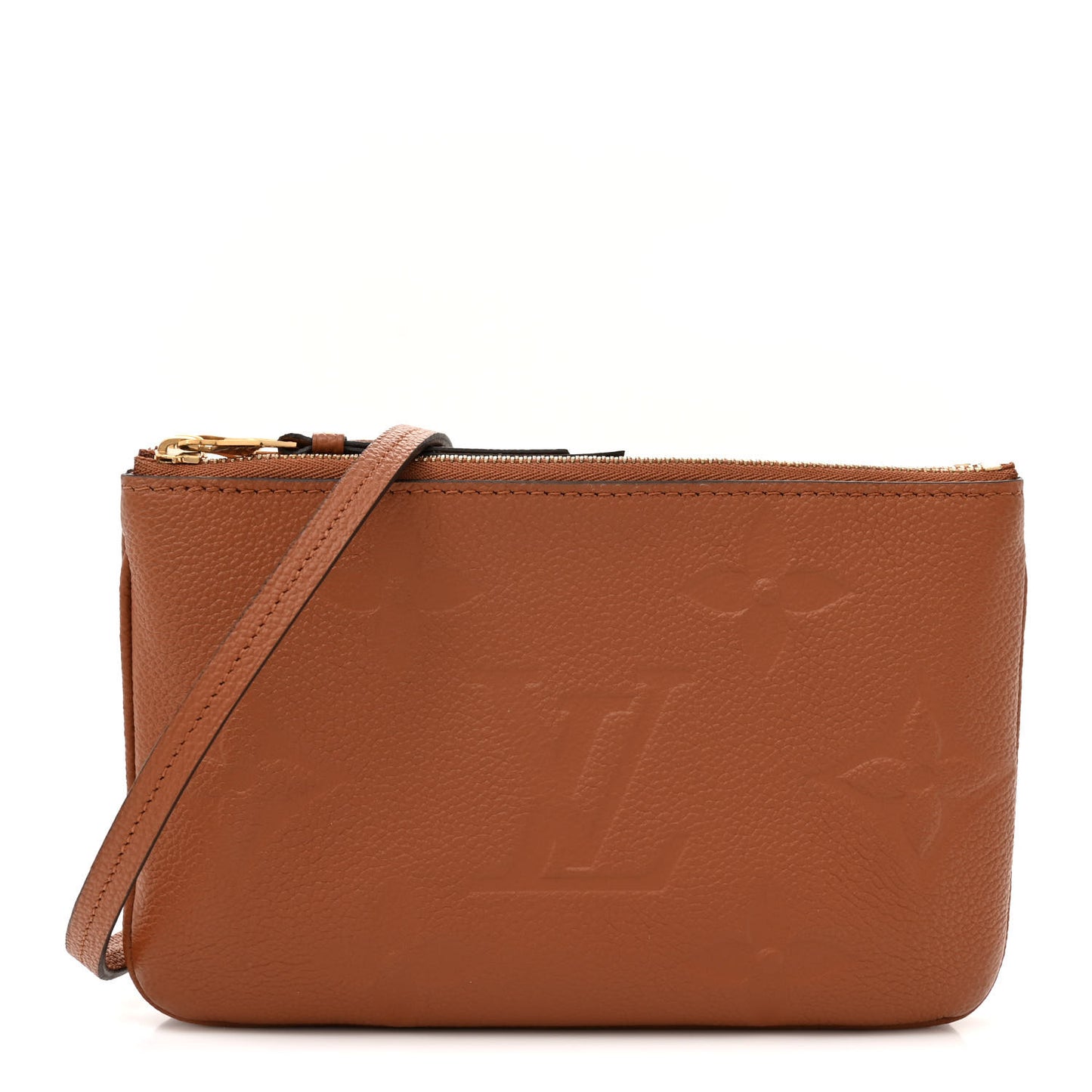 Empreinte Monogram Giant Double Zip Pochette Caramel