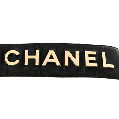 Chanel Lambskin Grosgrain Cap Toe Logo Ankle Strap Pumps 35 Black 10 of 11