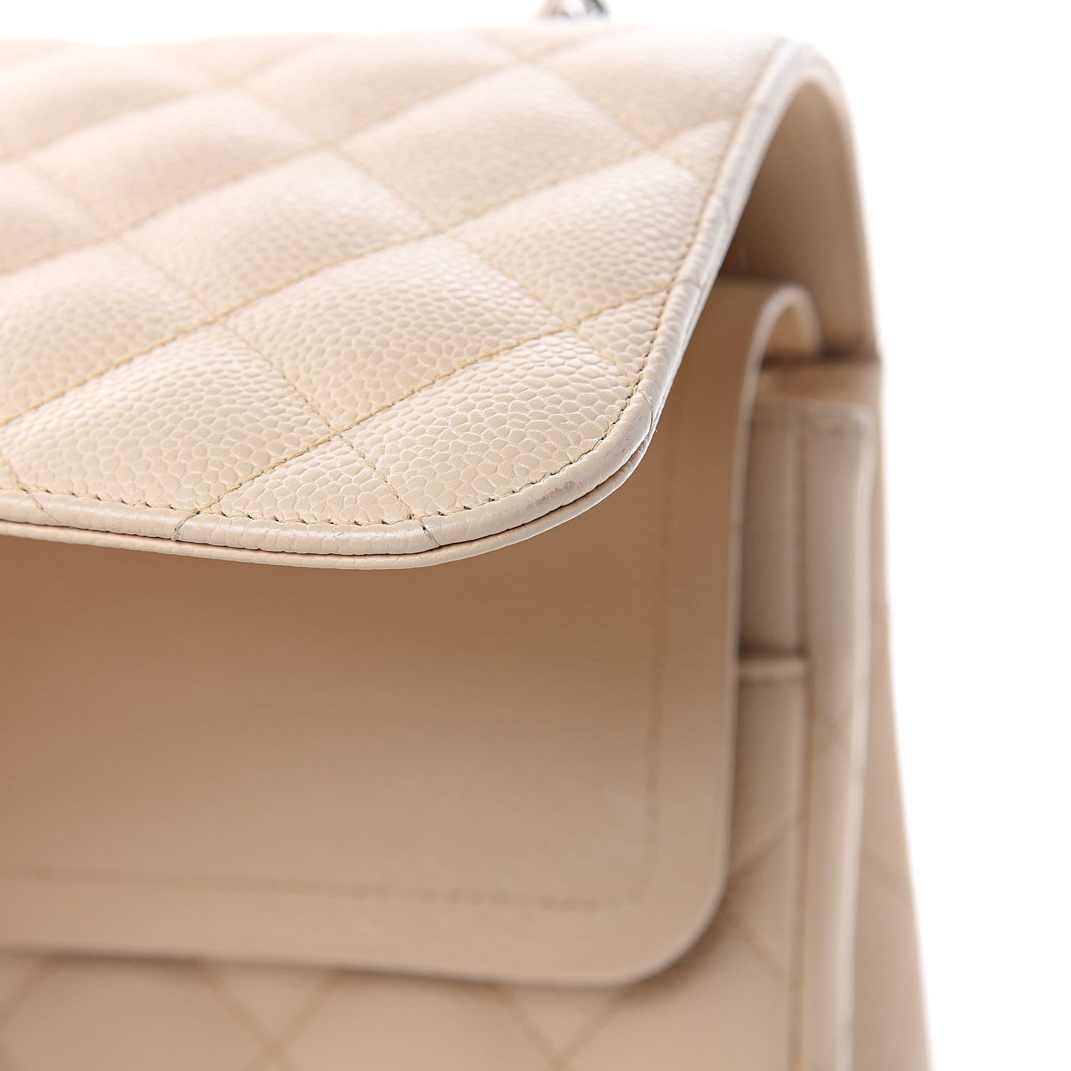 Chanel Caviar Quilted Jumbo Double Flap Beige Clair 12 of 20