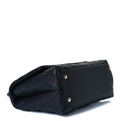 Chanel Caviar Quilted Small Coco Handle Flap Black 4 of 15