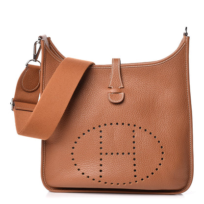 Hermes Taurillon Clemence Evelyne III PM Gold 1 of 11