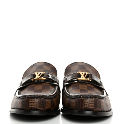 Louis Vuitton Damier Ebene Calfskin Mens Major Loafers 10.5 2 of 9