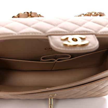 Chanel Caviar Quilted Small Double Flap Beige 5 of 12