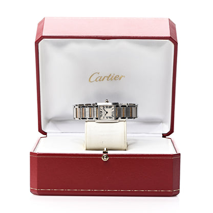 Cartier Stainless Steel 18K Yellow Gold 20mm Tank Francaise Quartz Watch 6 of 6