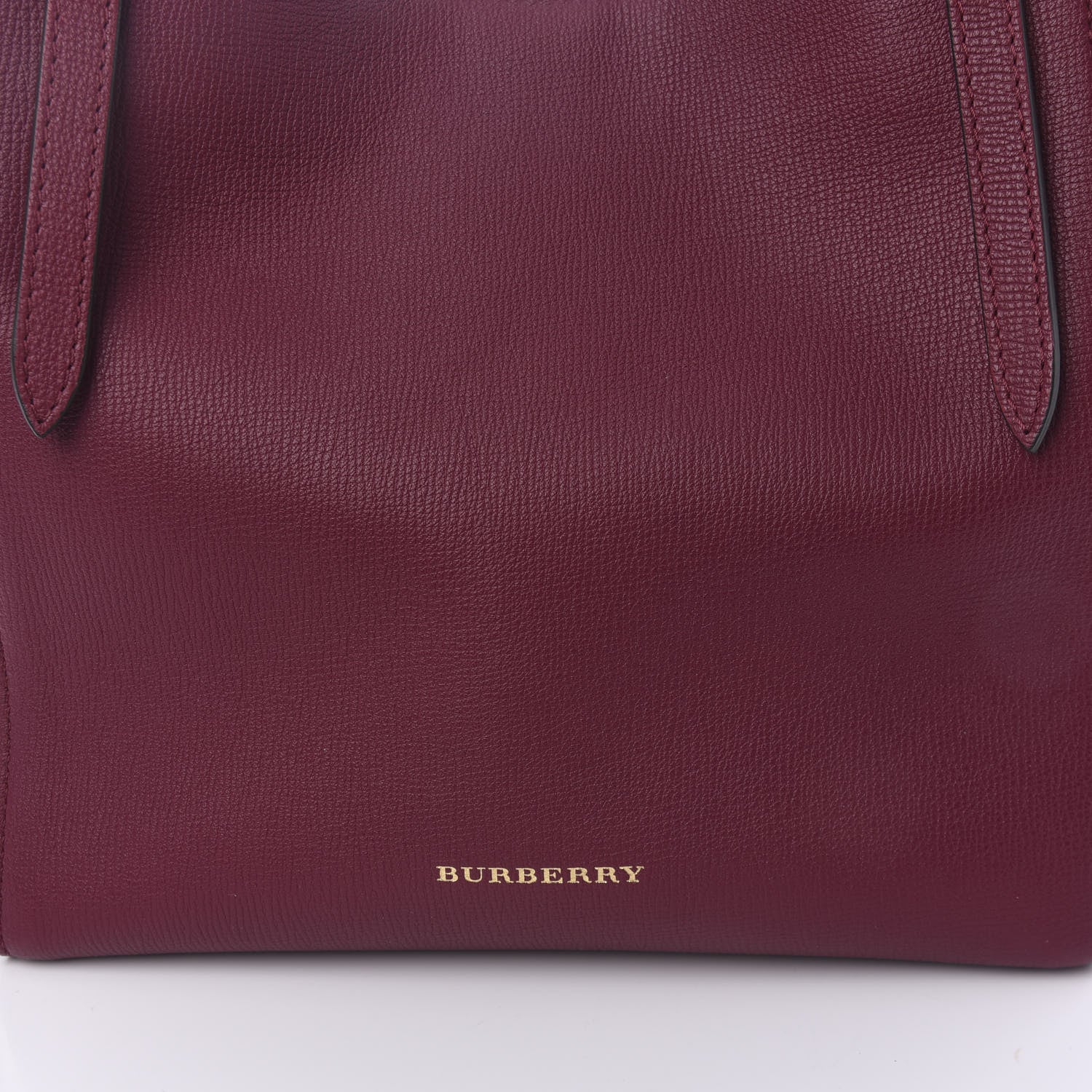 Burberry Grainy Calfskin House Check Small Canterbury Tote Berry Pink 9 of 9