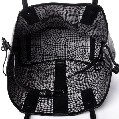 MCM Visetos Medium Liz Reversible Shopper Tote Black 9 of 17