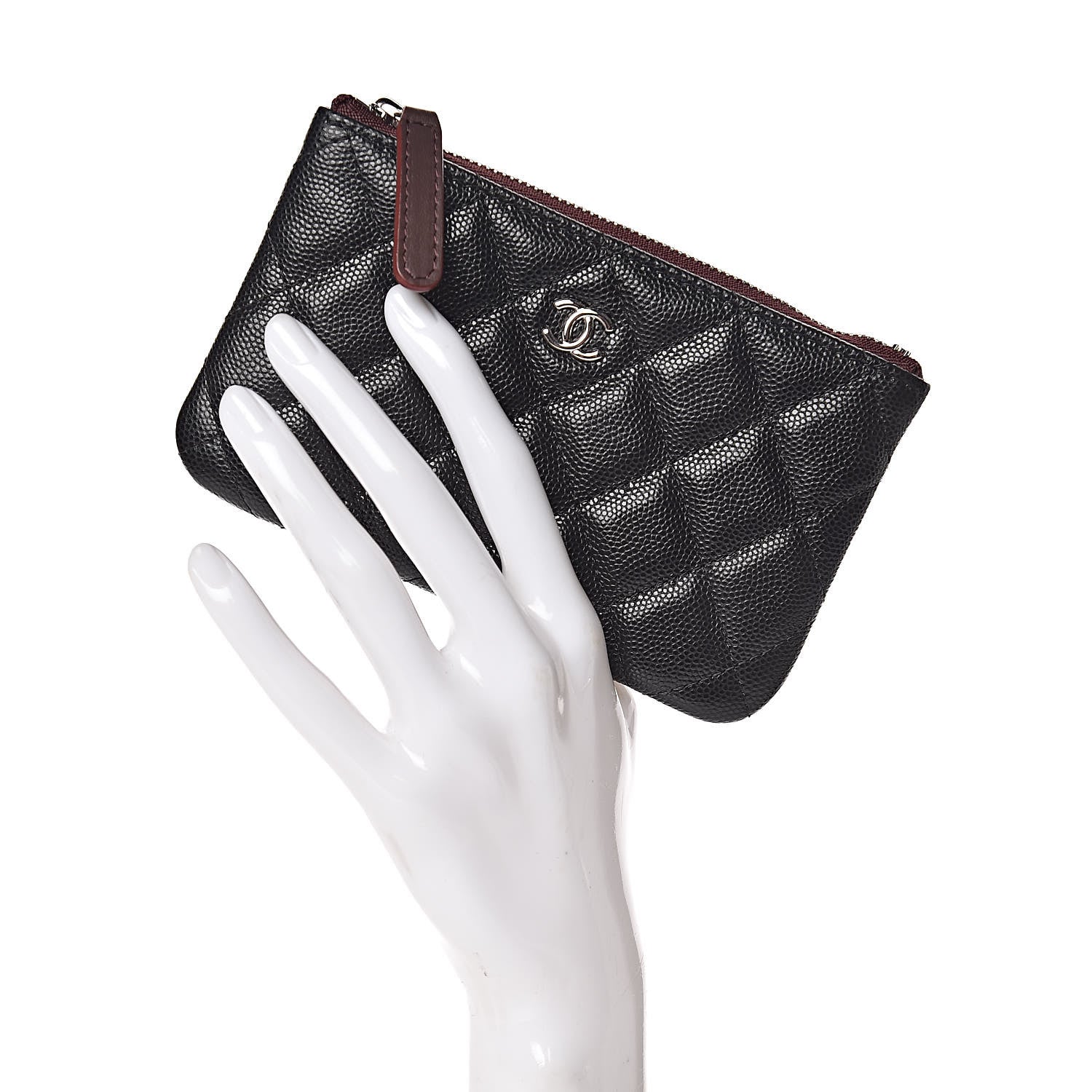 Chanel Caviar Quilted Small Cosmetic Case Black 2 of 8
