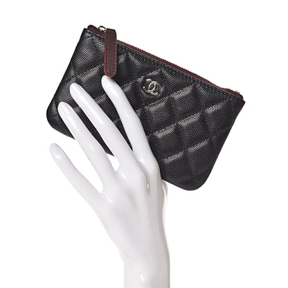 Chanel Caviar Quilted Small Cosmetic Case Black 2 of 8