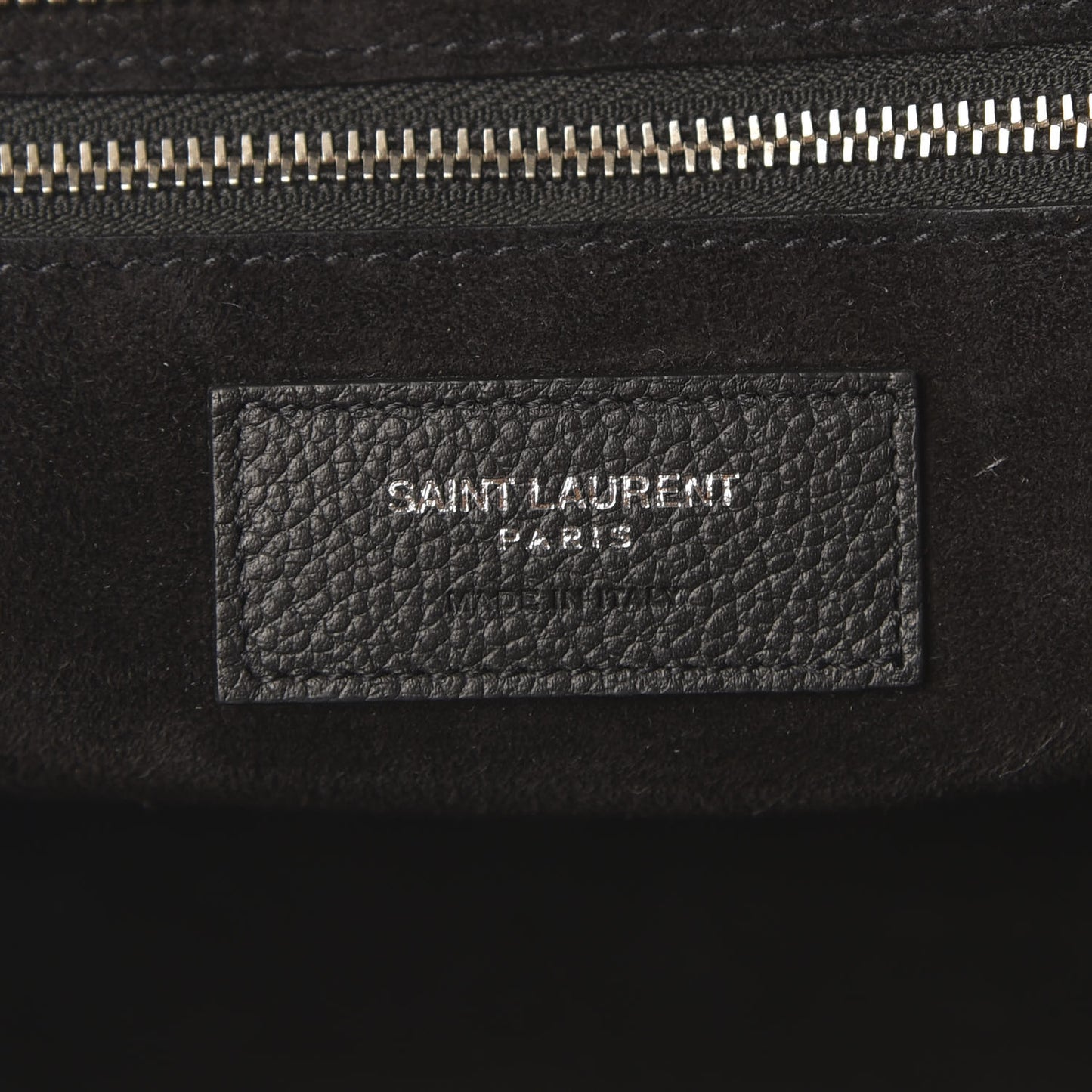 Grained Calfskin Medium Rive Gauche Cabas Black