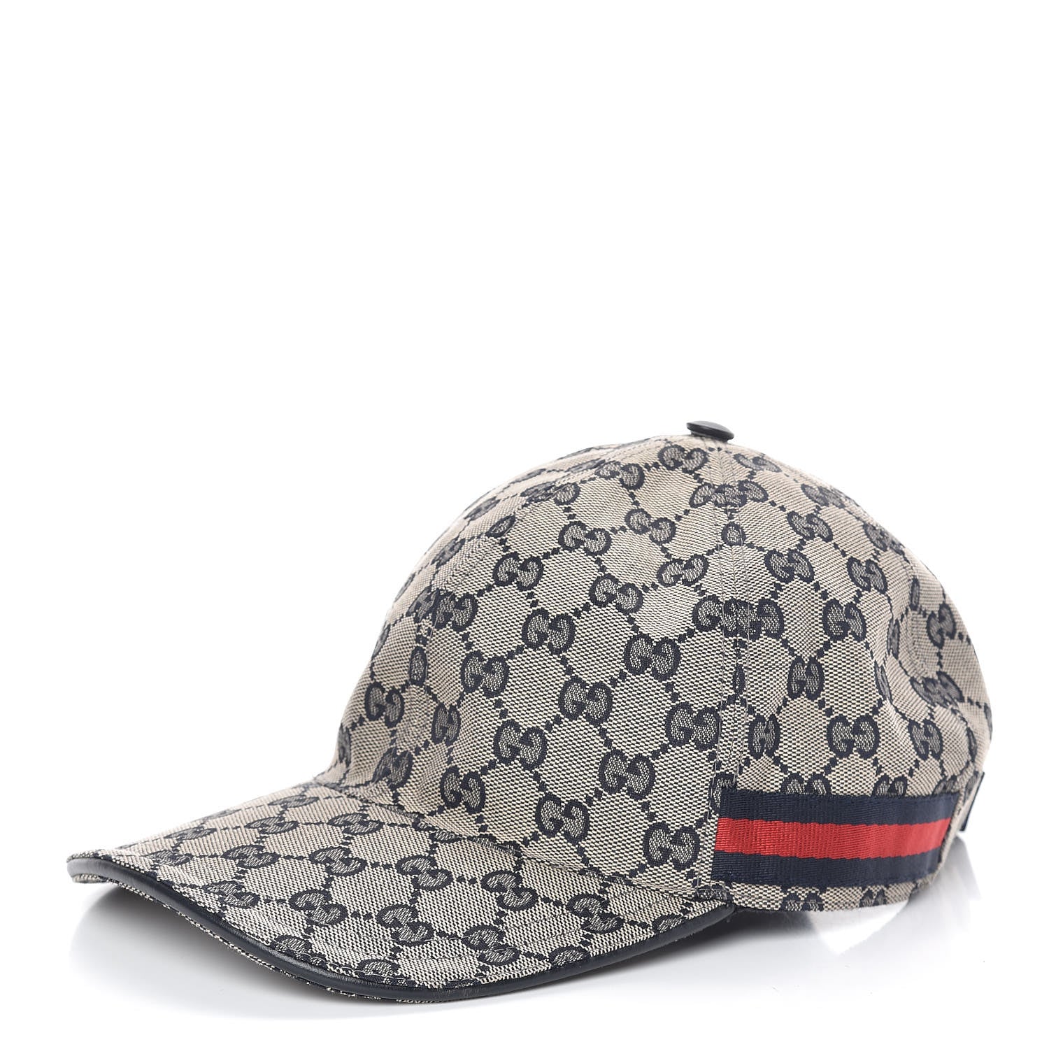 Gucci Monogram Web Baseball Hat XL Beige Blue 1 of 11