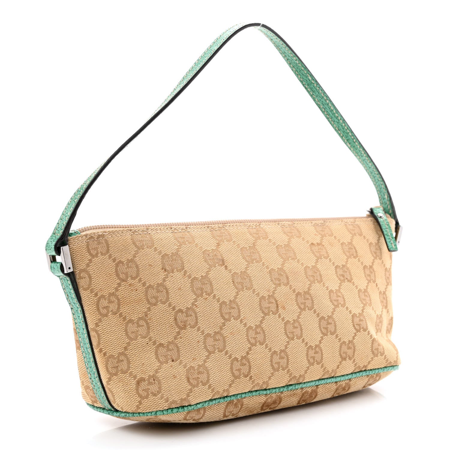 Gucci Monogram Boat Pochette Teal 3 of 17