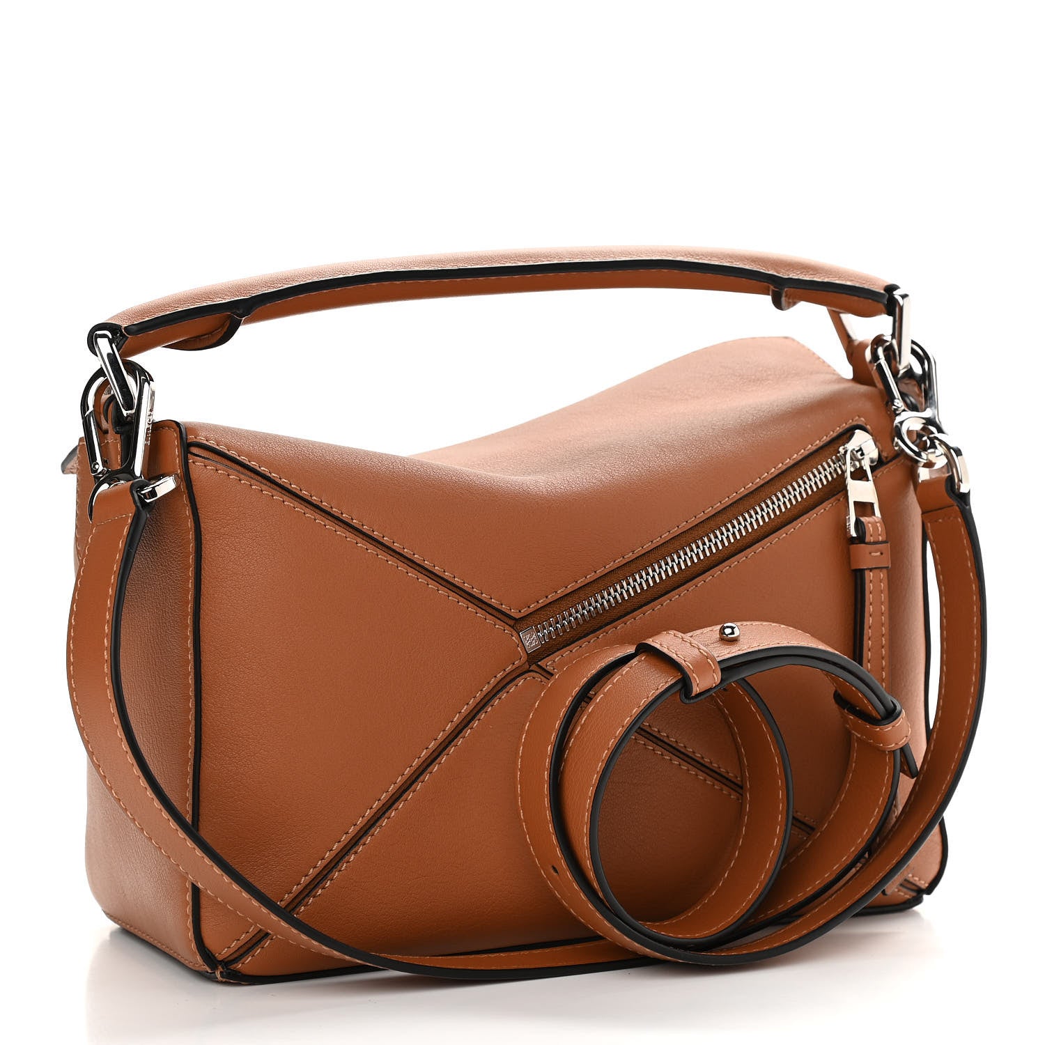 Loewe Calfskin Small Puzzle Bag Tan 3 of 10